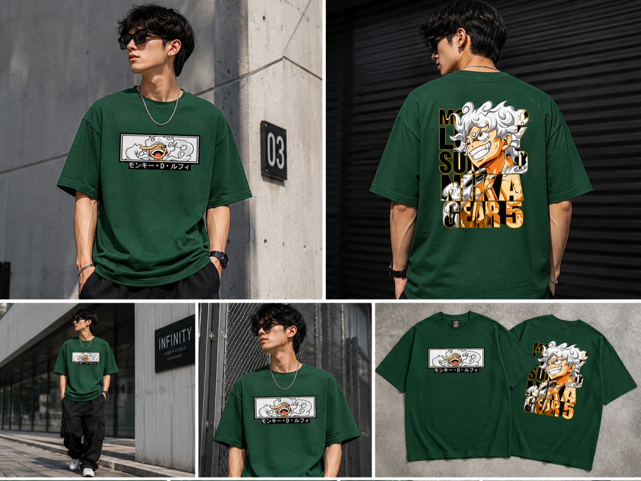 Luffy Gear 5 "The Sun God" Oversized Tee