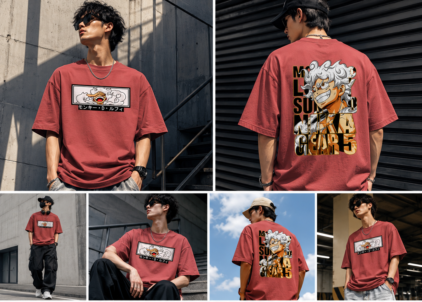 Luffy Gear 5 "The Sun God" Oversized Tee