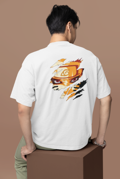 Naruto Character Typography Heavyweight Oversized T-Shirt