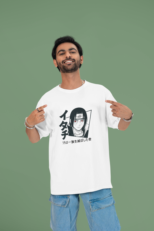 Itachi Uchiha Oversized Anime T-Shirt | Shadow of the Uchiha Clan